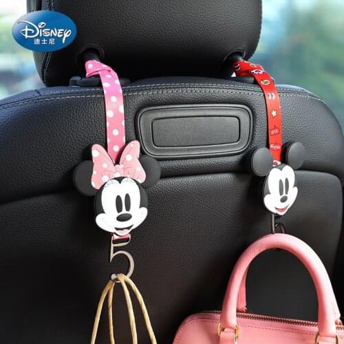 Disney Mickey Mouse Donald Duck Marvel Car Seat Back Multifunctional Rear Invisible Small Hook Loading Car Interior Supplies