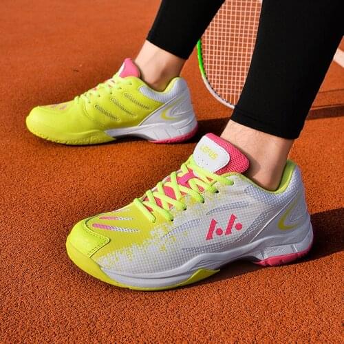 Women Badminton Shoes High Quality Tennis Training Athletic Shoes Unisex Men Breathable Comfortable Tennis Sneakers Size 36-45