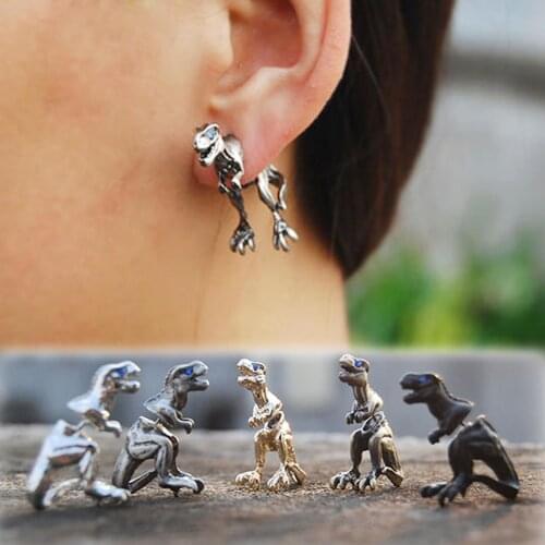 1 Pcs Cool Punk Style Rock Temptation Alloy Dinosaur Dragon Ear Cuff Wrap Earrings Drop Shipping