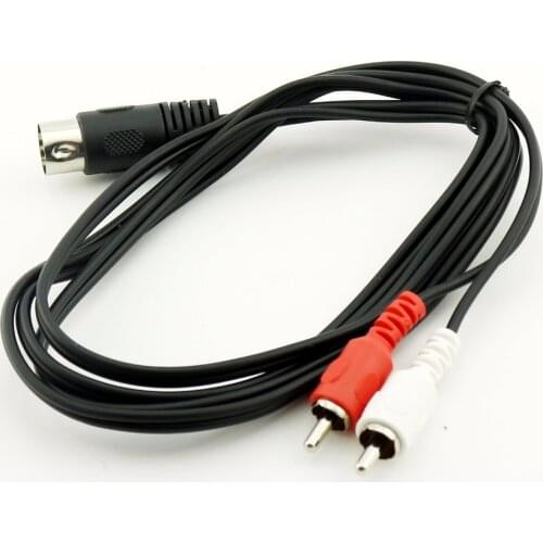 1pcs MIDI DIN 5 PIN Male Plug to 2x RCA Phono Male Plug Audio Adapter Cable 50cm 1.5ft / 1.5m 5ft