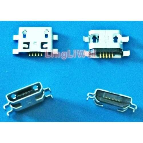 100Pcs Micro USB Jack Connector Type B Female 5Pin Tail Board 0.8mm Type Solder Socket Connectors Charging Socket for PCB Board