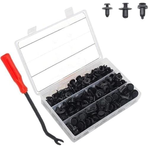 160pcs Mixed Auto Fastener Clip Car Body Push Retainer Pin Rivet Bumper Door Trim Panel Retainer Fastener Kit Car Accessories