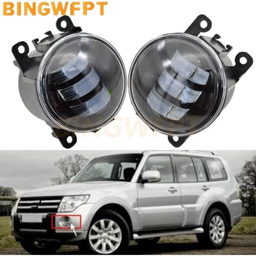 2 Pcs 12V H11 Lens LED Fog Light For Mitsubishi L200 Triton OUTLANDER 2 PAJERO 4 GALANT Grandis Fog Lamps