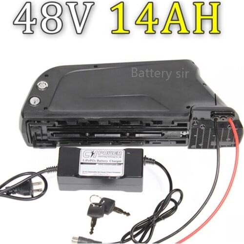 48v 14ah Sanyo lithium battery electric bicycle 48V 1000W 8fun bafang BBS02 BBSHD motor battery with BMS Board and Charger