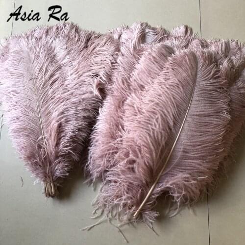 500pcs 35-40cm leather pink dyed ostrich feather 14-16inch long wedding centerpieces crafts making