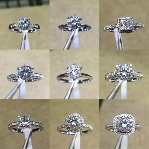 CC Wedding Rings For Women Cubic Zirconia Stone White Gold Color Trendy Jewelry Bridal Engagement Ring S925 Stamp Drop Shipping