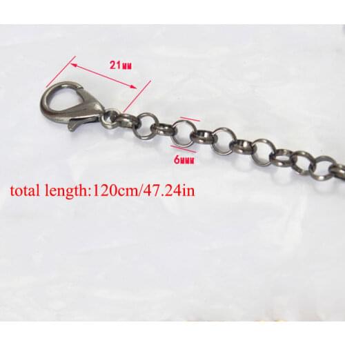 120cm Replace Crossbody Chains Metal Bag Chain Lobster Button Handbag Chain Women Shoulder Strap For Bags Lady Bag Accessories