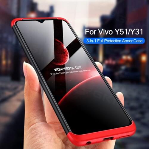 GKK Original Case For Vivo Y51 Y31 Case Anti-knock Shockproof 360 Full Protection Matte Hard For Vivo Y51 Y31 Cases Cover Coque