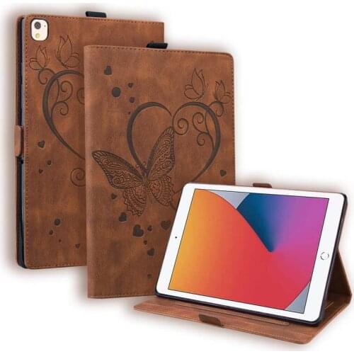 Cute butterfly Embossed Case For iPad 8 10.2 2020 A2270 A2428 A2429 A2430 PU Leather Flip Wallet Stand Cover