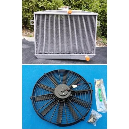 Hot Selling Aluminum Radiator + FAN For Volvo Amazon P1800 W/B18 B20 GT M/T 1959-1970 69 68 67