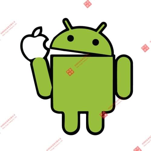 Interesting Car Android Eating Apple Car Styling PVC Vinyl Motorcycl Accessories