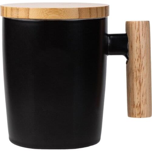 Wooden Handle Ceramic Cup Coffee Cup Mug Cup Office Cup Gift Set Custom Logo