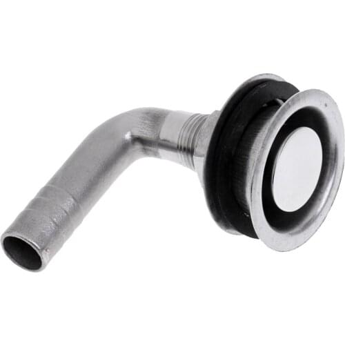 90 Degree Elbow 316 Stainless Steel Thru Hull Scupper Valve Fuel Gas Tank Breather Vent - Fits 5/8 inch 15mm I.D. Hose