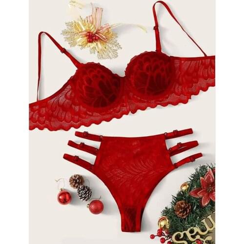 2021 Sexy Lingerie Set Women Fashion Lace Underwear Sleepwear Steel Ring Pajamas Garter Solid Color Lenceria Sensual Mujer