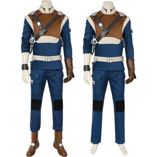 Adult Men Game Star Jedi Fallen Order Cosplay Costume Cal Kestis Uniform Fancy Halloween Party Outfit