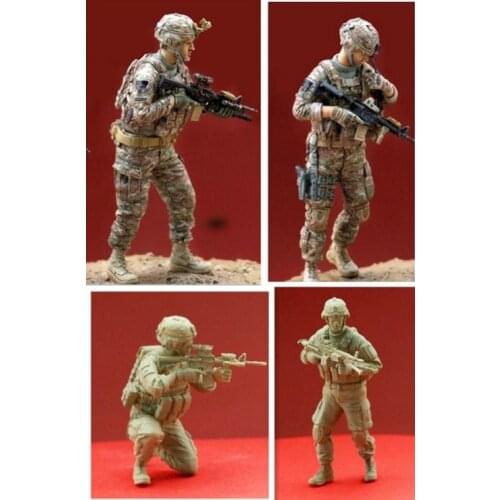 1/35 scale miniatures Modern American airborne troops 4 people Resin Model Kit figure Free Shipping