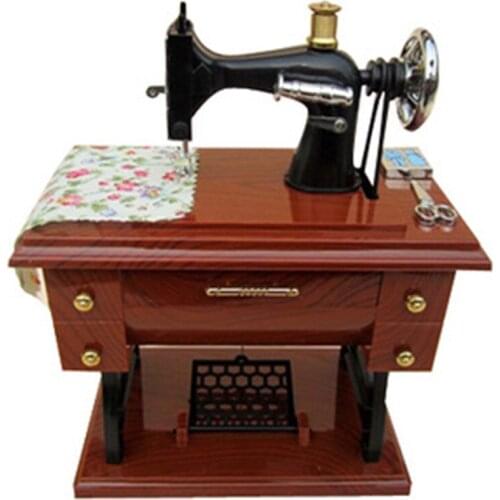 Dedicated to mothers love birthday gift mini sewing machine music box sewing machine model