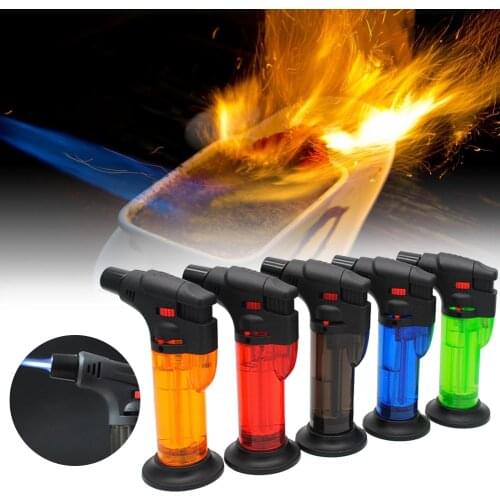 Refillable Butane Fuel Lighter Outdoor Camping Kitchen Welding Torch Lighter Butane Jet Gas Lighter Tool Cooking Supplies