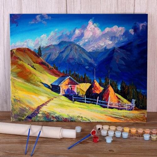 Landscape After The Rain DIY Painting By Numbers Kit Oil Paints 50*70 Painting On Canvas Decorative Paintings Kids Drawing
