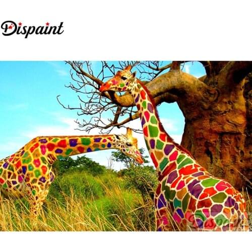 Dispaint Full Square/Round Drill 5D DIY Diamond Painting "Animal giraffe" 3D Embroidery Cross Stitch Home Decor Gift A21317