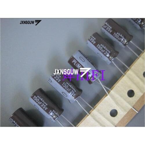 20PCS NICHICON PL 35V150UF 8X15MM 150UF 35V original Aluminum electrolytic capacitor 105 degrees 150uF/35V