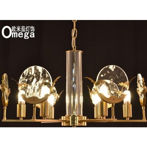 Postmodern creative light luxury glass chandelier living room dining room villa study bedroom porch chandelier exhibition