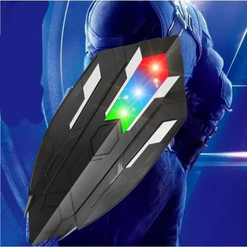 Voice flash Shield For Captain America Costume props with LED light Carnival Purim Children Captain America Shield Cosplay props