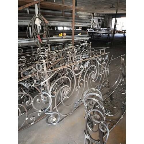 Hand Forged Wrought iron balcony iron Railings iron balustrades for house design hc-1