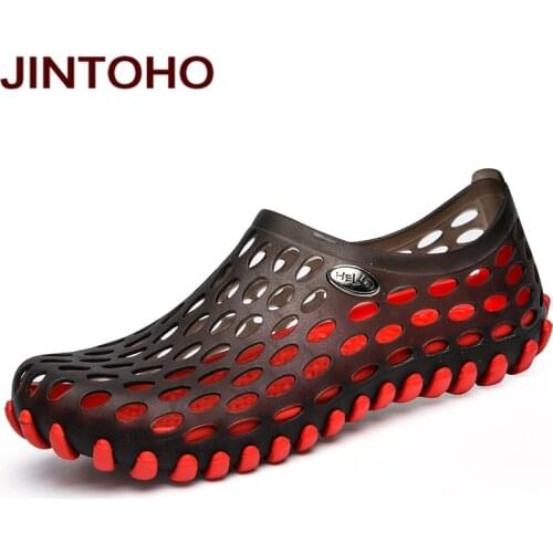 JINTOHO New 2017 Famous Brand Casual Men Sandals Fashion Plastic Sandals Summer Beach Shoes Water Shoes Slippers Fast Shipping