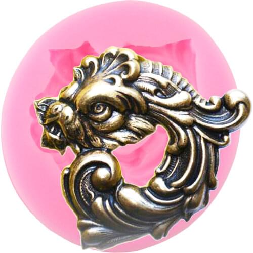 Dragon Silicone Mold DIY Party Cupcake Topper Fondant Cake Decorating Tools Chocolate Gumpaste Mould Resin Clay Candy Molds