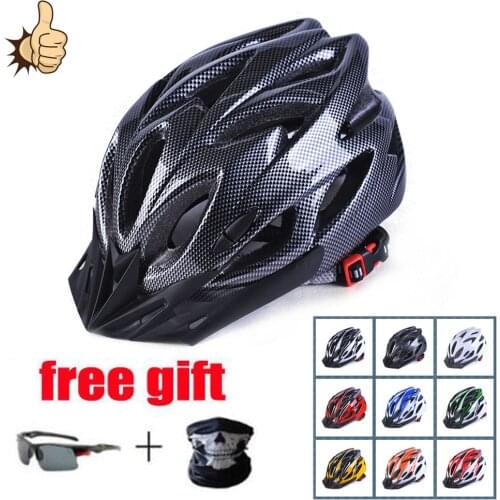 Ultralight Mountain Road Bike Helmet MTB Cycling Safety Helmet Outdoor Motorcycle Bicycle Taillight Helmet Removable Lens Visor