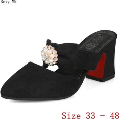 High Heels Women Pumps Slingbacks High Heel Shoes Stiletto Woman Party Shoes Plus Size 33 - 40 41 42 43 44 45 46 47 48