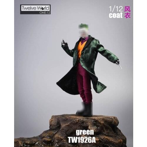 TWTOYS 1/12 Male Joker Windbreaker Coat Clothes Fit 6'' Action Figure Body TW1926 A/B/C