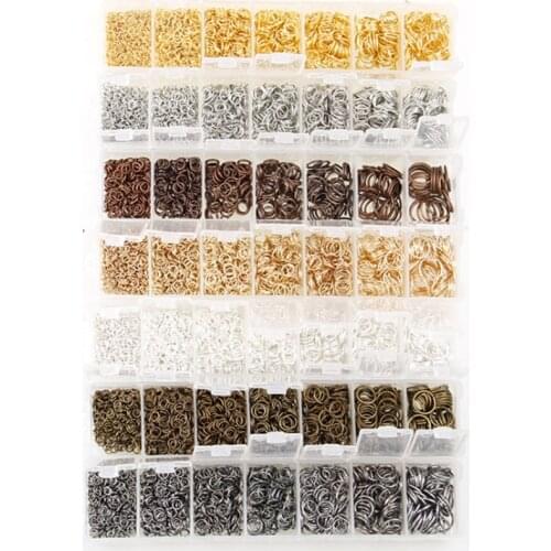 1box 3/4/5/6/7/8/10mm Open Jump Rings Bronze/Gunblack/Gold/Silver/Rhodium plated Link Loops for DIY Jewelry Connector Making