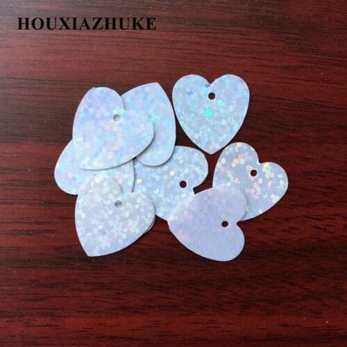 15 mm loose glitter white plat peach design plastic sequins for wedding decoration 1200 pcs per lot