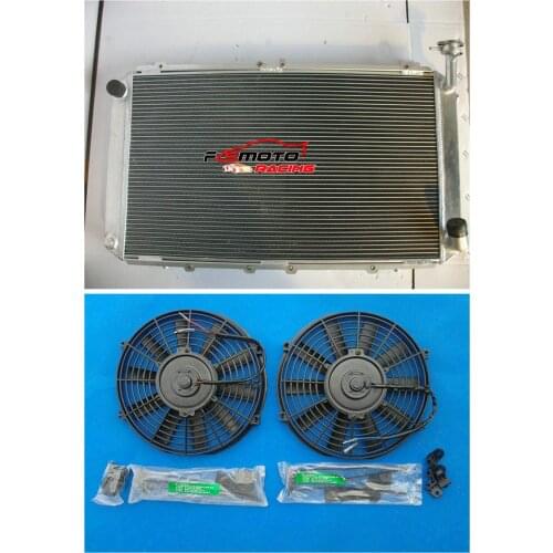 Full Aluminum Racing Radiator 4 Row 52mm +FAN For Nissan GQ Patrol Y60 4.2L Petrol MT Manual New