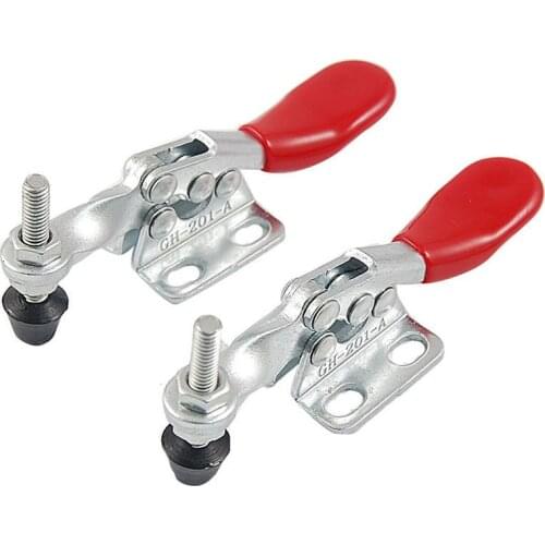 4pcs GH-201A Horizontal Toggle Clamp Quick-Release Toggle Clamps Set 27KG Vertical Toggle Clamp Hand Clip Tool
