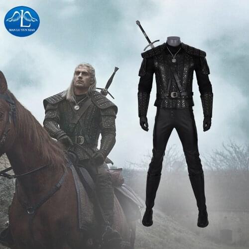 Manluyunxiao Accessories Cosplay Geralt of Rivia Costume Christmas Halloween Costumes for Men Adult Jackets