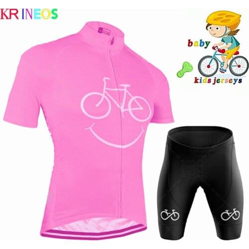 Kids Cycling Jerseys Sets Cycling Headstock Short Sleeve Shorts Kids Cycling Sportswear 2020