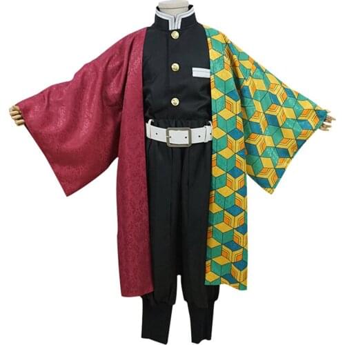 Kids Anime Demon Slayer Tomioka Giyuu Cosplay Custome Children Uniform Outfit Halloween Carnival Costume