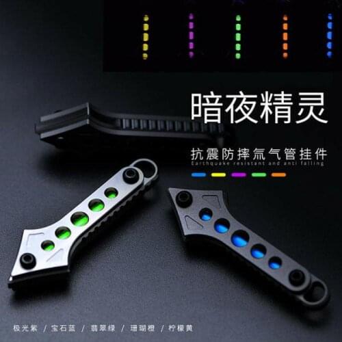 EDC Titanium Alloy Keychain Tritium Tube Night luminous Knife Key Zipper Pendant