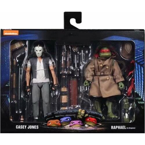Casey Jones & Raphael Action Figure Toys Bebop Rocksteady Turtle Anime Figure Doll 2PCS/Set