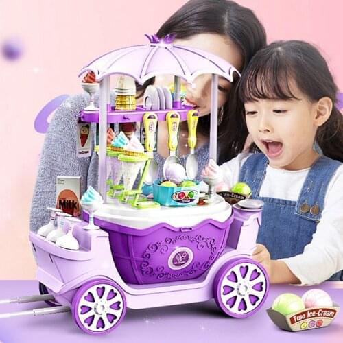 Ice Cream Shop Toys for Kid - Toddler Ice Cream Maker and Store Cart Pretend Playset Scoop and Learn Edutational Toy