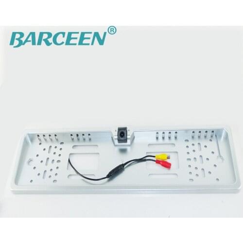 Silver Rainproof car rearview camera EU Car License Plate Frame camera bring hd ccd image sensor 170 degree supply from stock