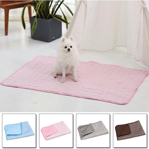 Dog Mat Cooling Summer Pad Mat For Dogs Cat Blanket Sofa Breathable Pet Dog Bed Summer Washable For Small Medium Large Dogs Car