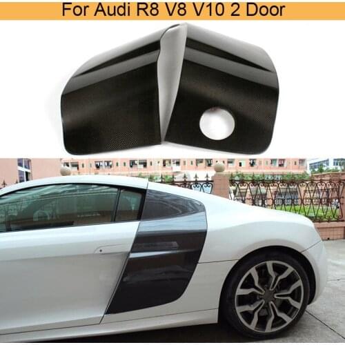 Carbon Fiber Car Racing Side Door Fenders Blade Panels Flares for Audi R8 V8 V10 2-Door 2008-2015 Side Door Blade Fenders 2PCS