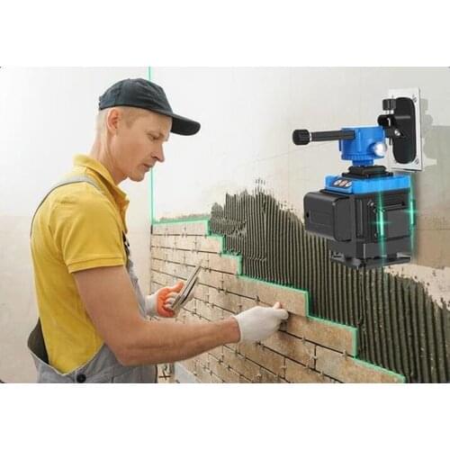 12A Wireless Remote Control 3D Green Laser Level 360 Degree 12 Lines With Li-ion Battery Floor Lift and Wall Bracket