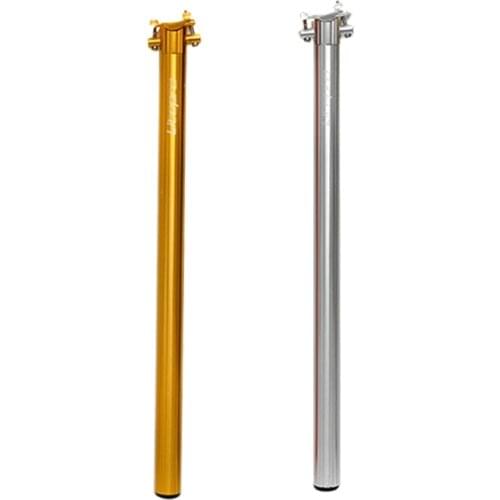 Litepro 2 Pcs Folding Bike Seat Post Aluminum Alloy Ultra-Light Bike Seat Post 33.9X600mm For Brompton Golden & Silver