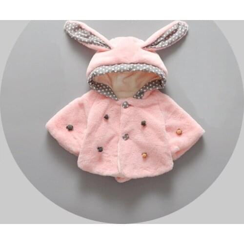 2018 Fashion Baby Girl Infant Toddler Kids Winter Velvet Winter Shawl Wrap Casual Cute Coat Outwear 1-2-3-4 Years Clothing Gift