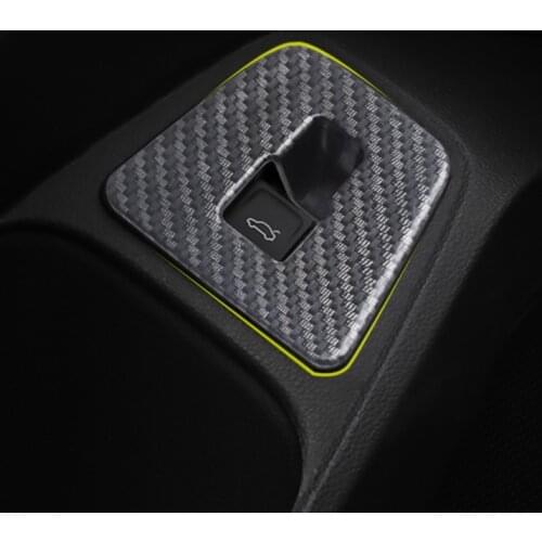 Car Trunk Switch Decoration Stickers Tail Door Button Sequin Frame For Volkswagen Tiguan mk2 2017 2018 2019 Interior Accessories